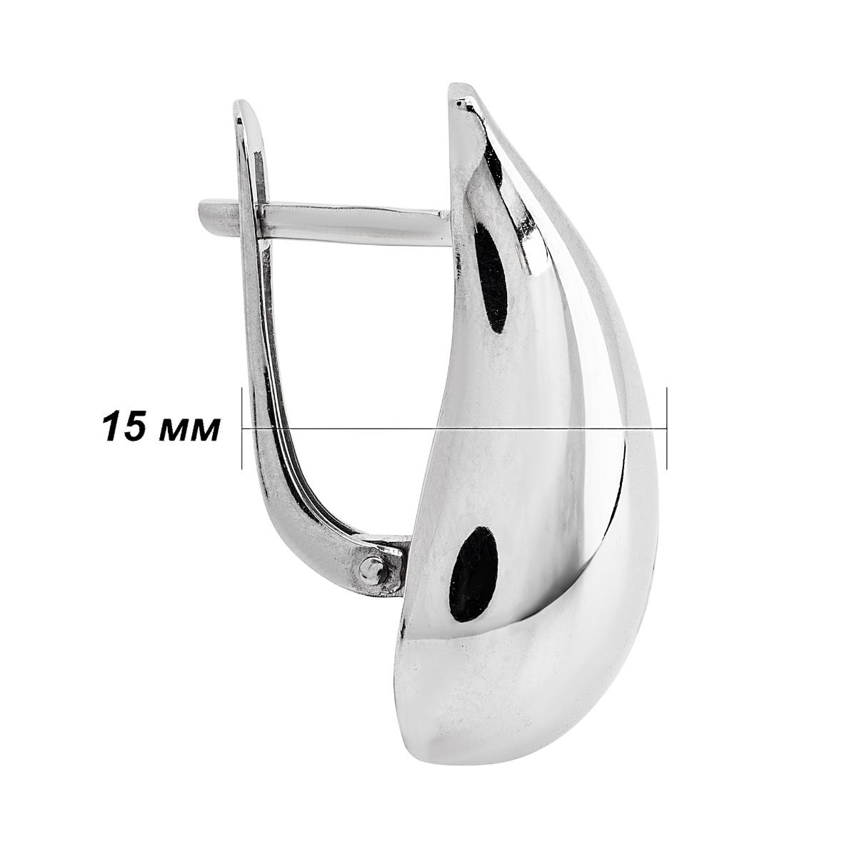 картинка Сережки "Краплі" із білого золота, 10497230