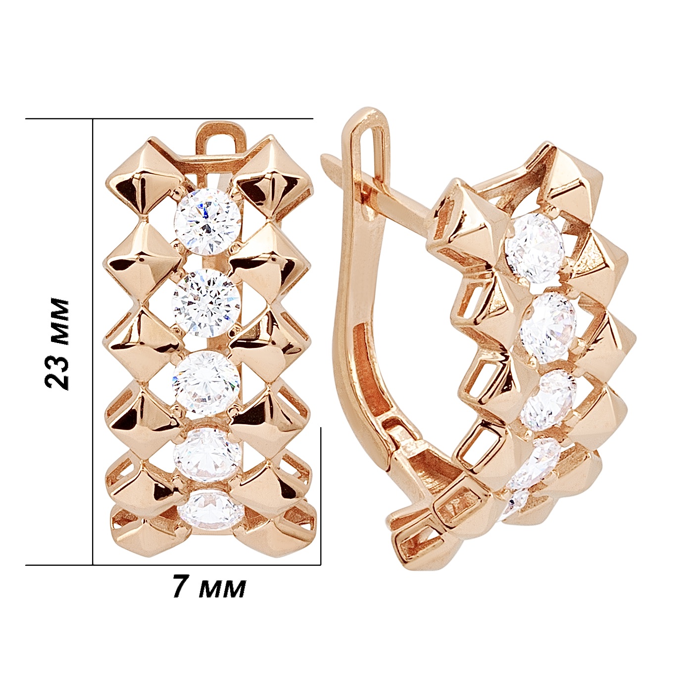 картинка Серьги с фианитами, 10500035